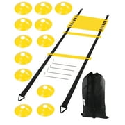 Speed and Agility Training Set, Agility Training Equipment For Kids with 20ft Sports Agility Ladders, Cones, Exercise Ladder Equipment for Football Basketball Exercise Sports