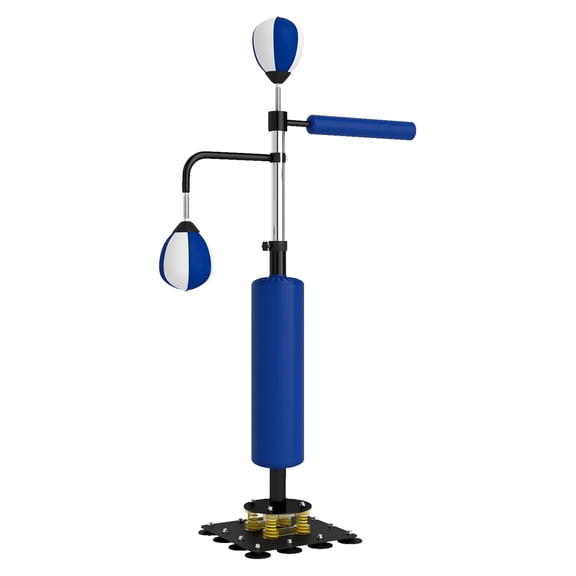 Speed Bag Boxing Stand 4.6'-6.7', Reflex Bag Training Equipment, Punching Bag Set, Blue