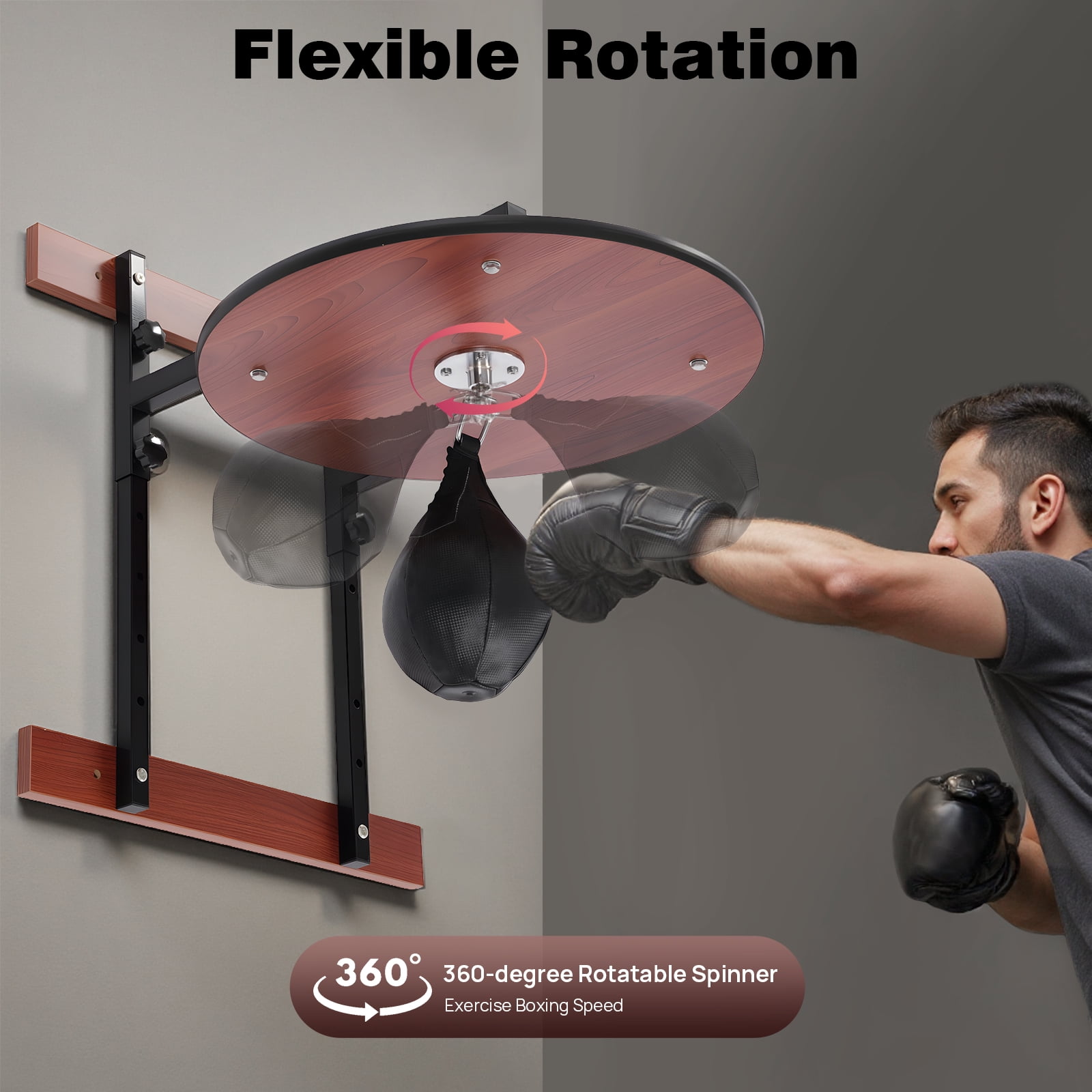 Speed Bag Platform Kit, Heavy Duty Boxing Training Equipment, Speed Bag Platform Set