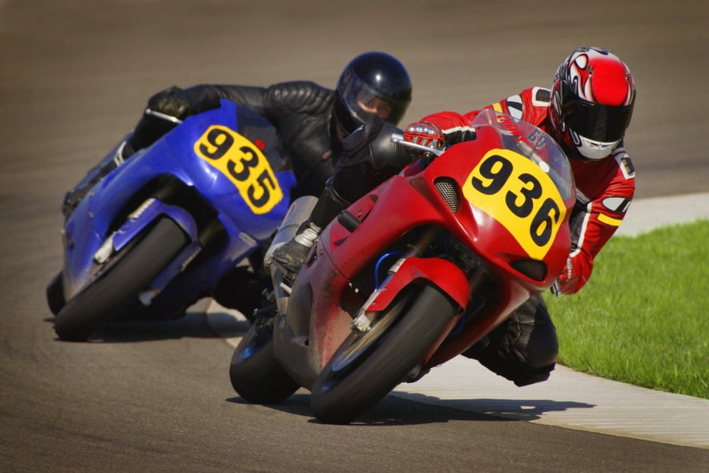 Speed Bike Race Canvas Art - Don Hammond Design Pics (17 x 11)