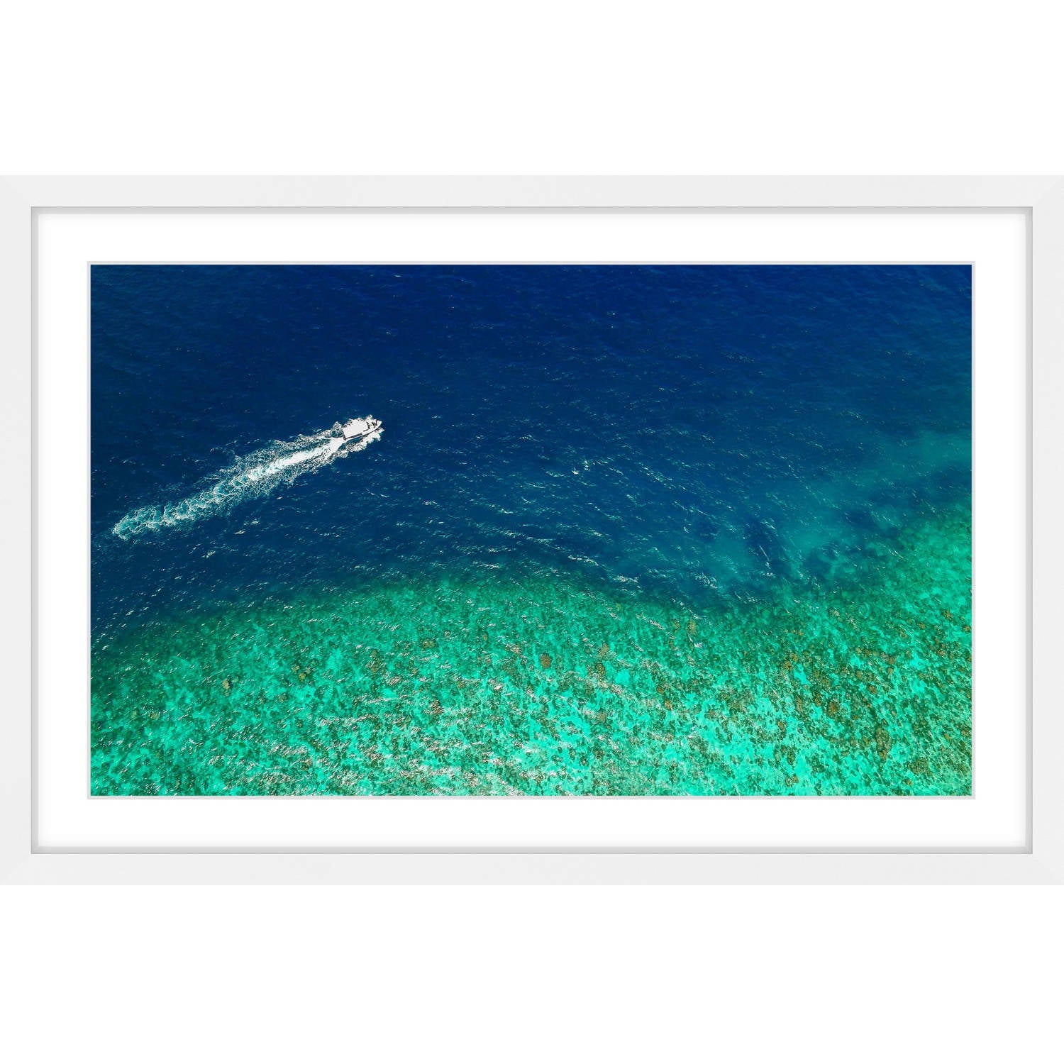 "Speed Boat" by Hassan Ishan Framed Painting Print