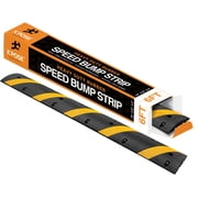 Speed Bump Strip - 6 Ft Rubber Speed Humps with Modular Interlocking Design - Stop and Slow Cars - for Outdoor, Road, Ramp Ends, Driveway Curb Ramps by Xpose Safety