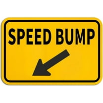 Speed Bump Vintage Metal Sign Funny Tin Sign Retro Wall Decor For Home, Bar, Kitchen, Garage, Man Cave 12x8 inch