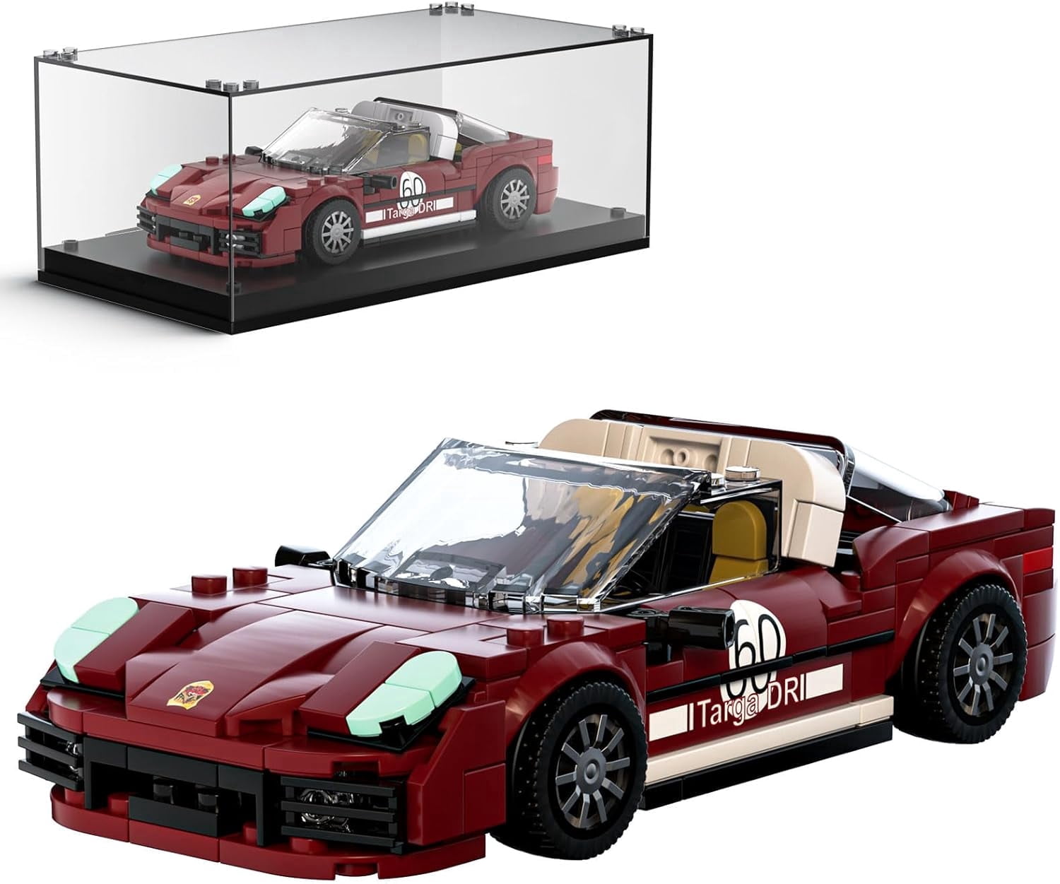 Speed Champion 911 Targa Car Building Sets with Display Case, 27060 Model Car Building Kits for Adults (362PCS)