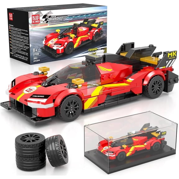 Speed Champion Car Building Kits, MOC Racing Car Toys Model, Vehicle Blocks Set Suitable for to Build, House Decoration Gifts for and 27100 (355Pcs)