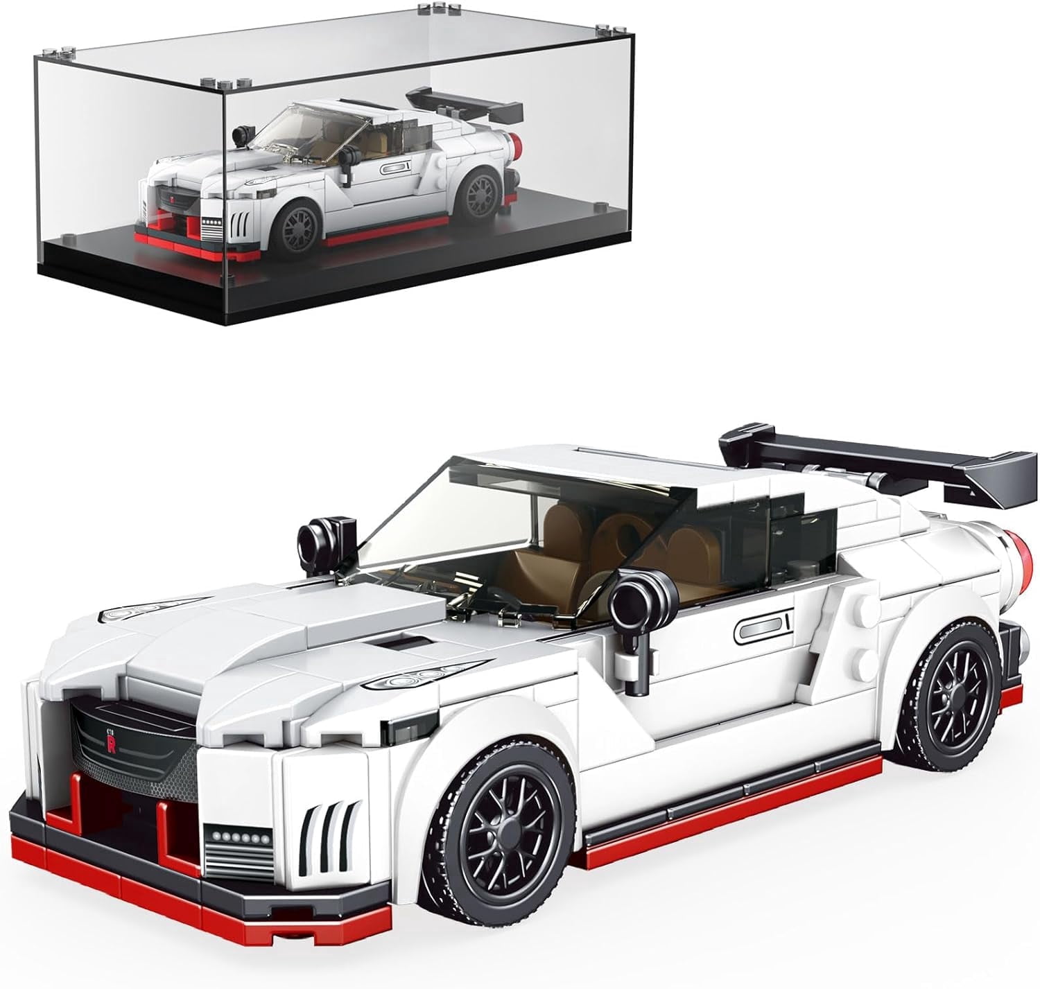 Speed Champion Car Models Building Toys with Display Case, 27031 Model Car Kits Building Blocks, Race Car Building Sets, JDM Kits for Adults (356PCS)