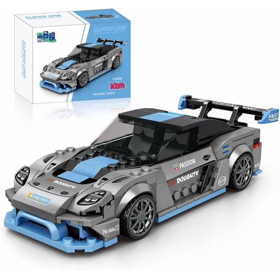 Speed Champion GT4 Sports Car Building Sets Easter 319 PCS 1:24 Scale Racing Model Display Vehicle Gift Christmas Birthday Ages 14+