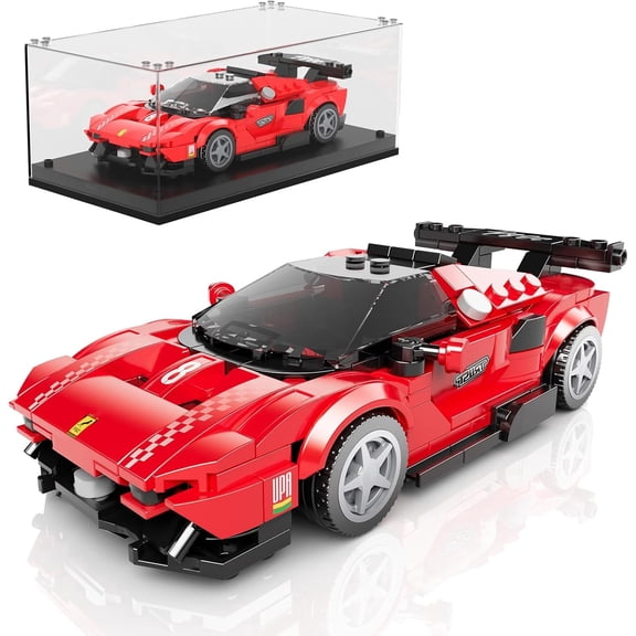 Speed Champion P80C Racing Car Building Kit with Acrylic Display Case, 27069 Collectible Model Car Kits, Building Blocks Kit Racing Toy Cars for Adult (449 PCS)
