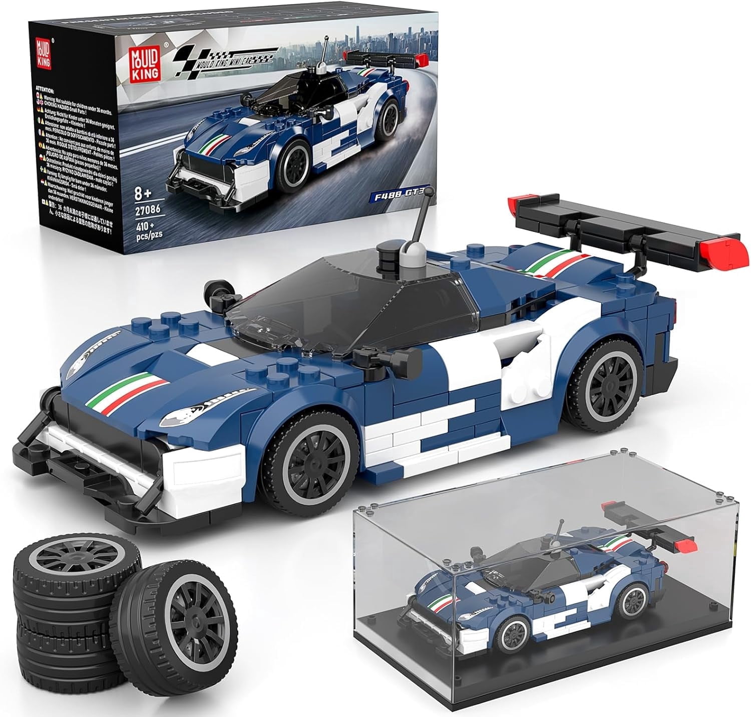 Speed Champion P80C Racing Car Building Kit with Acrylic Display Case, 27069 Collectible Model Car Kits, Building Blocks Kit Racing Toy Cars for Adult (456 PCS)