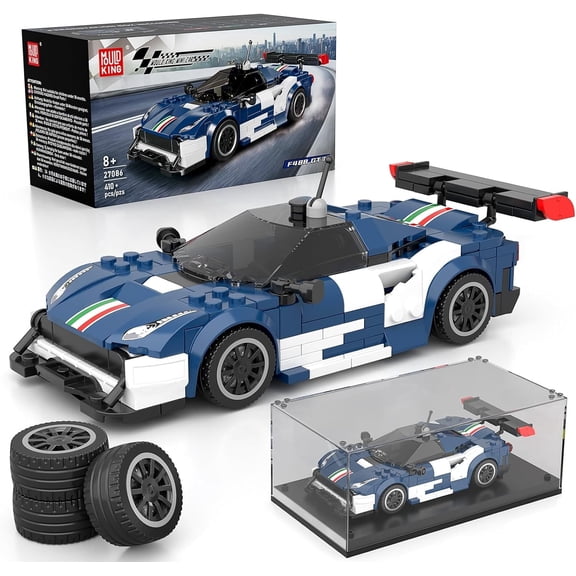 Speed Champion P80C Racing Car Building Kit with Acrylic Display Case, 27069 Collectible Model Car Kits, Building Blocks Kit Racing Toy Cars for Adult (456 PCS)