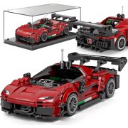 Speed Champion P80C Racing Car Building Kit with Acrylic Display Case, 27069 Collectible Model Car Kits, Building Blocks Kit Racing Toy Cars for Adult 457 PCS
