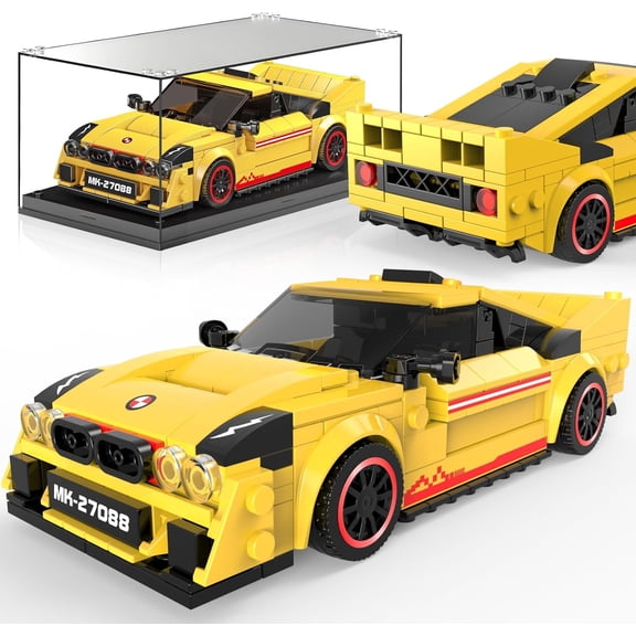 Speed Champion EVO 38 Racing Car MOC Building Set & Display Case, Creative Classic Cars for Adults, 27088 Cool Vehicles Model Toys  for Adults, 466 PCS