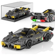 Huayra R Speed Champion Technik Car Building Set & Display Case, MOC Classic Race Cars Gifts for Adults , Creative Cool Vehicles Model Toys for Fans 390Pcs