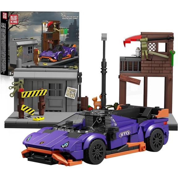 Speed Champion STO & City Building Set, Car & Architecture MOC Building Blocks, 24063 Cool Vehicles Model Toys 610 PCS