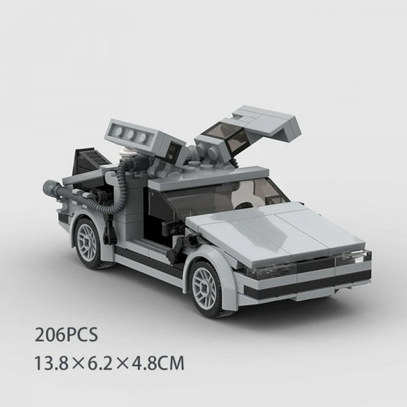 Speed Champions Car Back to the Futured Sets Model Building Bricks Supercar City Super Run Racing Sports Vehicle MOC Technique