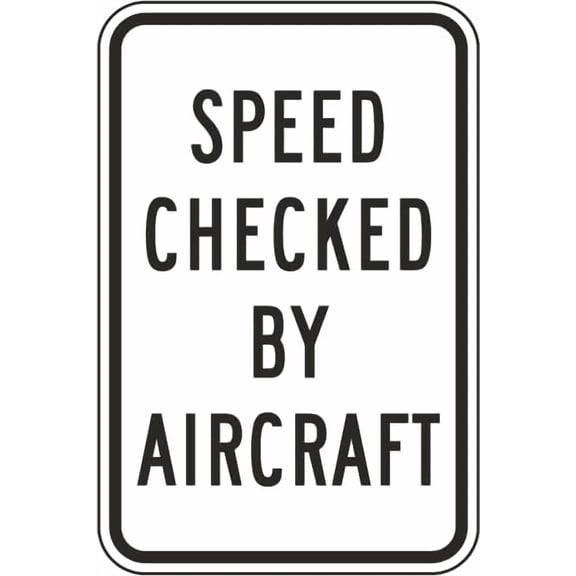 Speed Checked by Aircraft Sign Traffic Signs Limit Check Radar Metal Tin \8 x 12 Inch for Home or Work