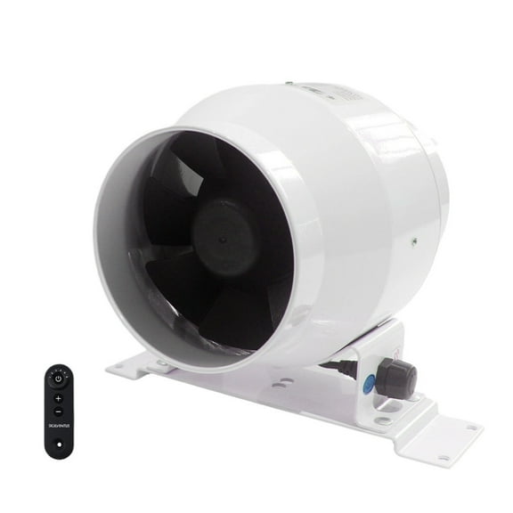 Speed Control Mixed Flow Inline Fan Circular 4 Inch Pipe High Speed Quiet Exhaust Ventilation Fan Duct Fan ,Easy to Use - REMOTE CONTROLLER_A