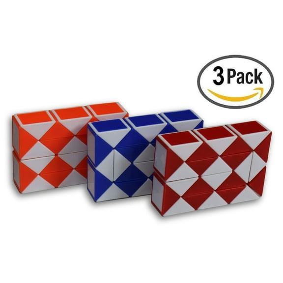 Speed Cube Magic Snake Ruler Twist Puzzle 24 Wedges Twist Toys 3 Pack!