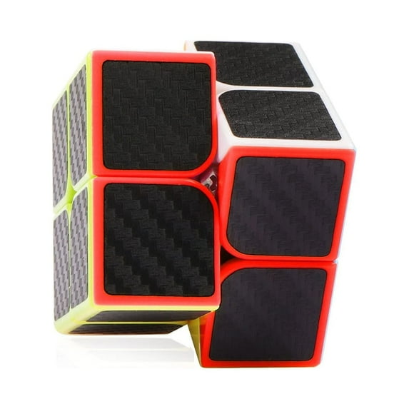Speed Cube Set, 2x2x2 Magic Carbon Fiber Cube Bundle, Puzzle Cube Toy Gift for Kids Adult