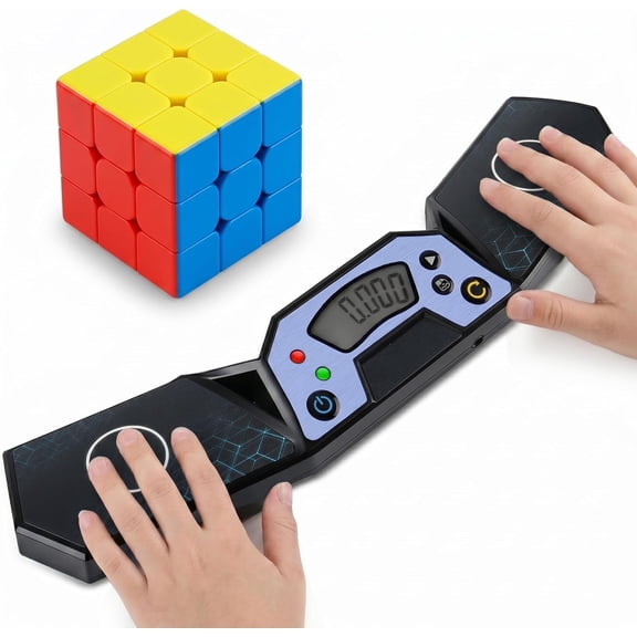 Speed Cube Timer, Professional Training Timer with Responsive Touch Pads | Session Memory & Solve Averages, Compact Sturdy Build for Daily Practice, Gift for Boys & Girls