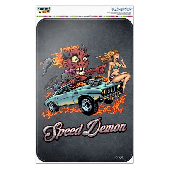 Speed Demon Flaming Hot Rod Home Business Office Sign