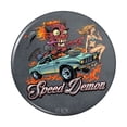 thumbnail image 1 of Speed Demon Flaming Hot Rod Pinback Button Pin, 1 of 5