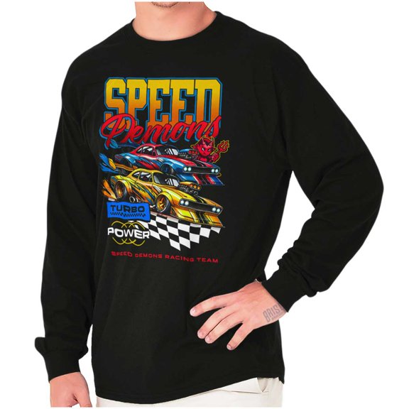 Speed Demons Racing Team Turbo Power Men's Long Sleeve Tee T Shirt Brisco Brands X