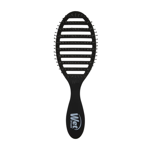 Speed Dry Hair Brush, Black Frost - Vented Design & Soft HeatFlex Bristles Are Blow Dry Safe - Ergonomic Handle Manages Tangles - Pain-Free Hair Accessories