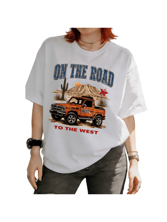 Speed Forward Sprint Graphic Soft Tees T-shirt Pink Retro Race Car 08 Tops Short Sleeve Round Neck White S-5XL
