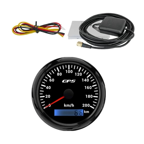 Speed Gauge 200km/h Marine Speedometer Waterproof ABS Plastic Suitable For Boats Car Motorcycles Data Recording Function