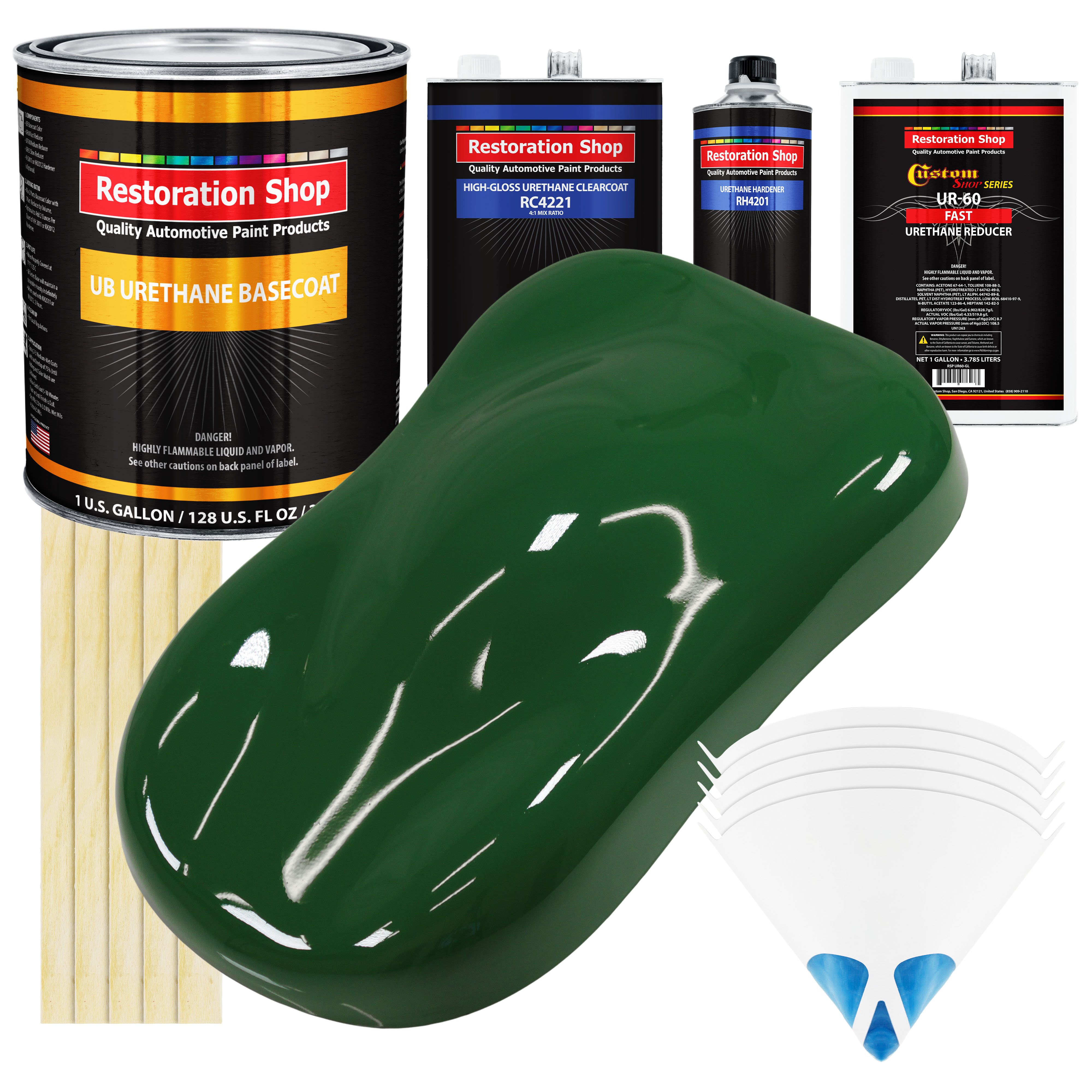 Speed Green Gallon URETHANE BASECOAT CLEARCOAT Car Auto Paint FAST Kit