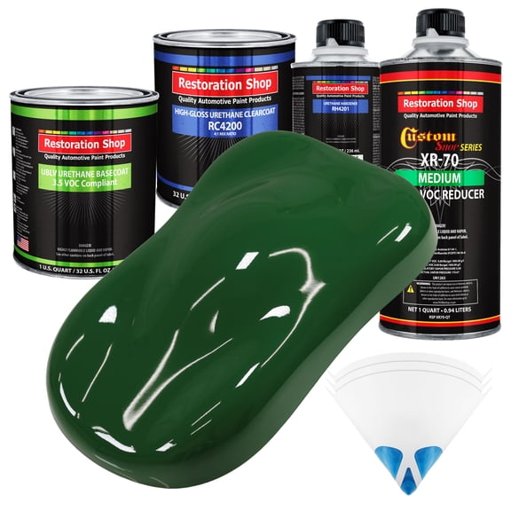 Speed Green Quart Kit Low VOC URETHANE BASECOAT Car Auto Body Paint Kit