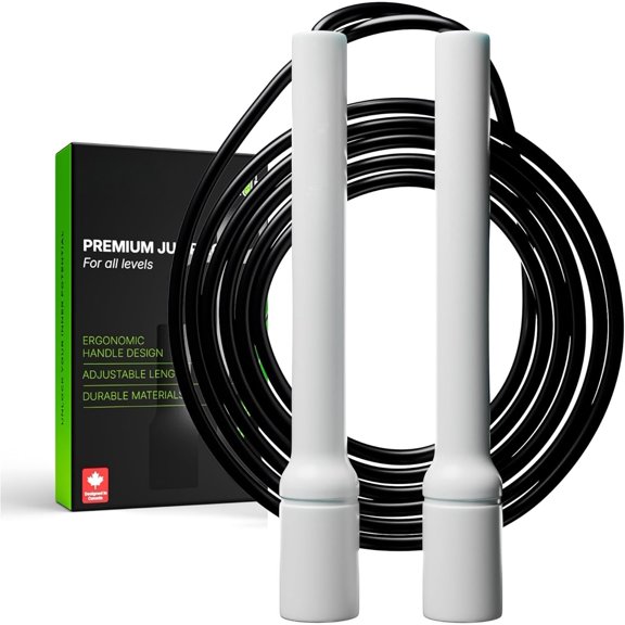 Speed Jump Rope - Adjustable 10ft Skipping Rope for Women, Men & , Beginner Friendly with 5mm PVC Cord, Shatterproof Handles, Tangle-Free for Boxing, CrossFit, HIIT, Cardio, Fitness &  Workout