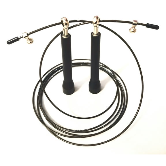 Speed Jump Rope - Blazing Fast Jumping Ropes - Endurance Workout for Boxing, MMA, Martial Arts or Just Staying Fit - Adjustable for Men, Women and Children