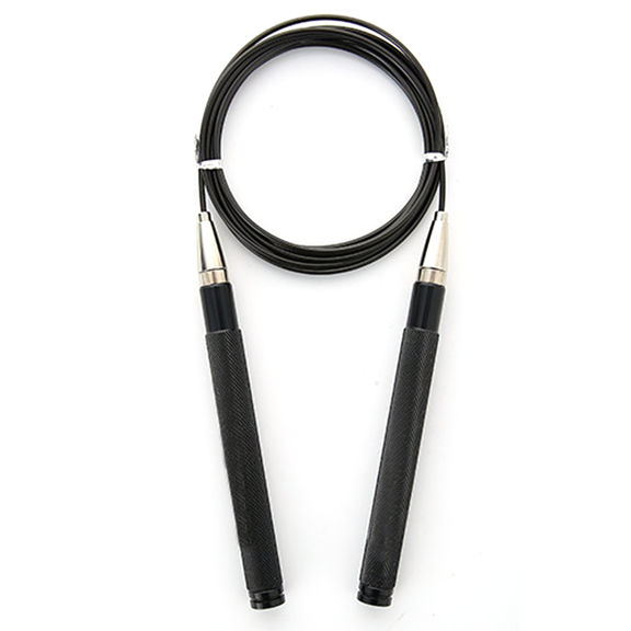 Speed Jump Rope - Self-Locking Adjustable Design | For Boxing, Double Unders, Crossfit, And Fitness - black