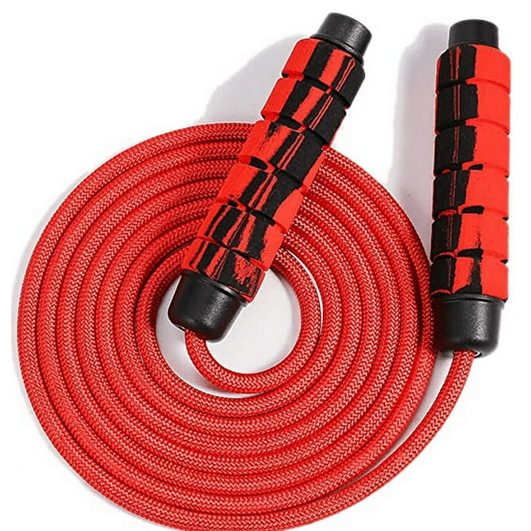Speed Jump Ropes Weighted Jump Rope 1LB Skipping Ropes Foam Grip Weighted Handles Adjustable Length Jumping Rope Fitness Endurance Weight Lose