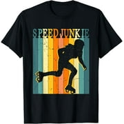 Speed Junkie Funny Speed Skater Speed Vintage Skating Lover T-Shirt