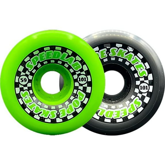 Speed Lab Mini Speedsters Skateboard Wheels 101a 59mm Green/Black Split