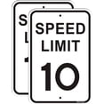 thumbnail image 1 of Speed Limit 10 MPH Sign 12 x 18 inches Slow Down Sign for Street Reflective 40Mil Aluminum Professional Printing UV Coating, 1 of 5