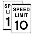 thumbnail image 1 of Speed Limit 10 MPH Sign,16 x12 inches,Reflective Aluminum,4 Pack, 1 of 5