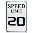 thumbnail image 1 of Speed Limit 10 MPH Sign, Slow Down Sign, Engineer Grade Reflective Sheeting, Rust Free Aluminum, Weather Resistant, Waterproof, Fade Resistant, 12" x 8" (White-10 MPH), 1 of 5