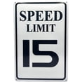 thumbnail image 1 of Speed Limit 10 MPH Sign, Slow Down Sign, Engineer Grade Reflective Sheeting, Rust Free Aluminum, Weather Resistant, Waterproof, Fade Resistant, 12" x 8" (White-10 MPH), 1 of 5