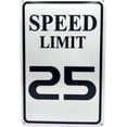 thumbnail image 1 of Speed Limit 10 MPH Sign, Slow Down Sign, Engineer Grade Reflective Sheeting, Rust Free Aluminum, Weather Resistant, Waterproof, Fade Resistant, 12" x 8" (White-10 MPH), 1 of 5