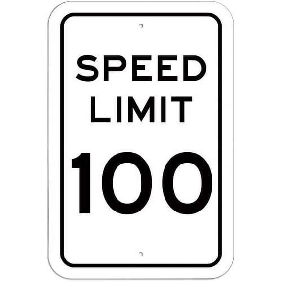 Speed Limit 100 Sign