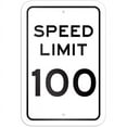 thumbnail image 1 of Speed Limit 100 Sign, 1 of 1