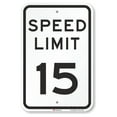 thumbnail image 1 of "Speed Limit 15" Sign | 12" x 8" 3M High Intensity Grade Reflective Aluminum, 1 of 5