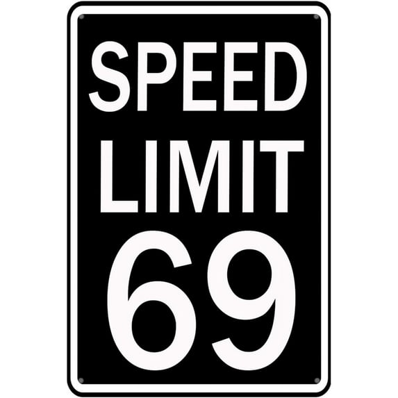 Speed Limit 2 Sign Funny Metal Tin Signs Vintage Speed Limit Signs 8x12 Inch