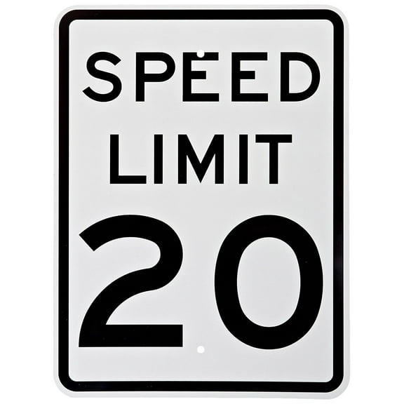 "Speed Limit 20" MUTCD Sign | 12" x 16" 3M Engineer Grade Reflective Aluminum