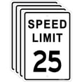 thumbnail image 1 of Speed Limit 25 MPH Sign,16 x12 Inches,Reflective Aluminum,2 Pack, 1 of 5