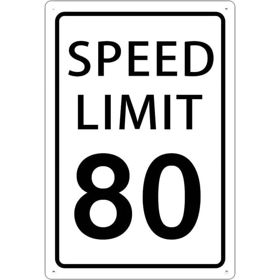 Speed Limit 25 Mph Sign, Speed Limit Signs Novelty Slow Down Sign Warning Traffic Road Street Sign 8X12 Inches